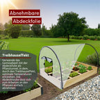 Gemüsebeet mit Abdeckung aus PVC 115cm x 80cm x 54cm I Frühbeet aus Holz