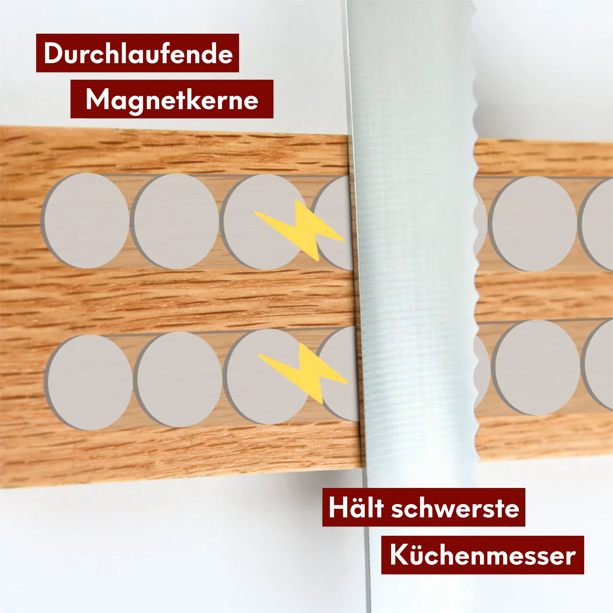 Messerleiste magnetisch zum Kleben oder Schrauben