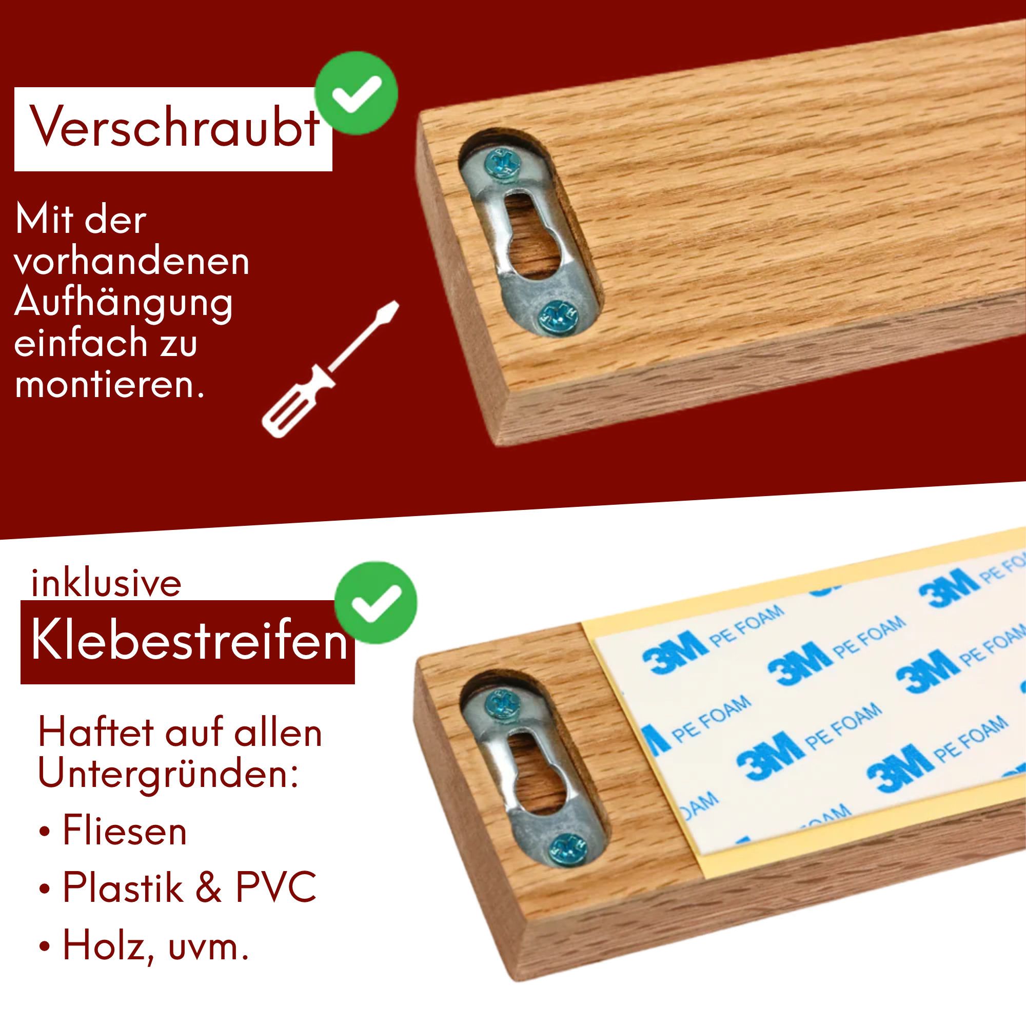 Messerleiste magnetisch zum Kleben oder Schrauben