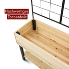 Hochbeet mit Rankgitter aus Metall I Ideal für den Balkon oder Terrasse