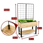 Hochbeet mit Rankgitter aus Metall I Ideal für den Balkon oder Terrasse