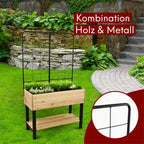 Hochbeet mit Rankgitter aus Metall I Ideal für den Balkon oder Terrasse