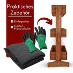 Hochbeet mit 3 Ebenen inkl. Gartenvlies & Handschuhe