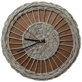 H4H286Cover Rattan-Wanduhr Weave  handgefertigt & geräuschlos Default Title