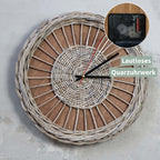 Rattan-Wanduhr „Weave“