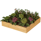 Hochbeet aus Holz mit Vlieseinlage und Metallstiften