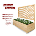 Pflanzkasten mit Rankgitter / Spalier aus Kiefer Größen  S / M / L L