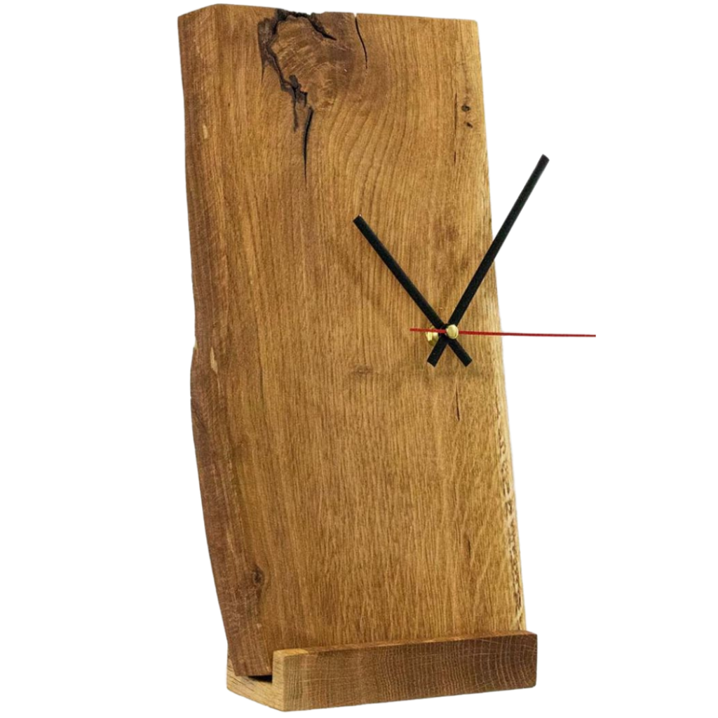 Wanduhr | Aufstelluhr aus massiver Eiche