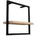 H4H299Cover_fd76bf35-7c76-4642-82fa-748126eb6b1a Wandregal "Small" schwarz gerahmt ohne Baumkante - 30 cm Natur geölt Default Title