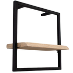 Wandregal Small Schwarz Gerahmt I Industrial Styleohne Baumkante / Natur