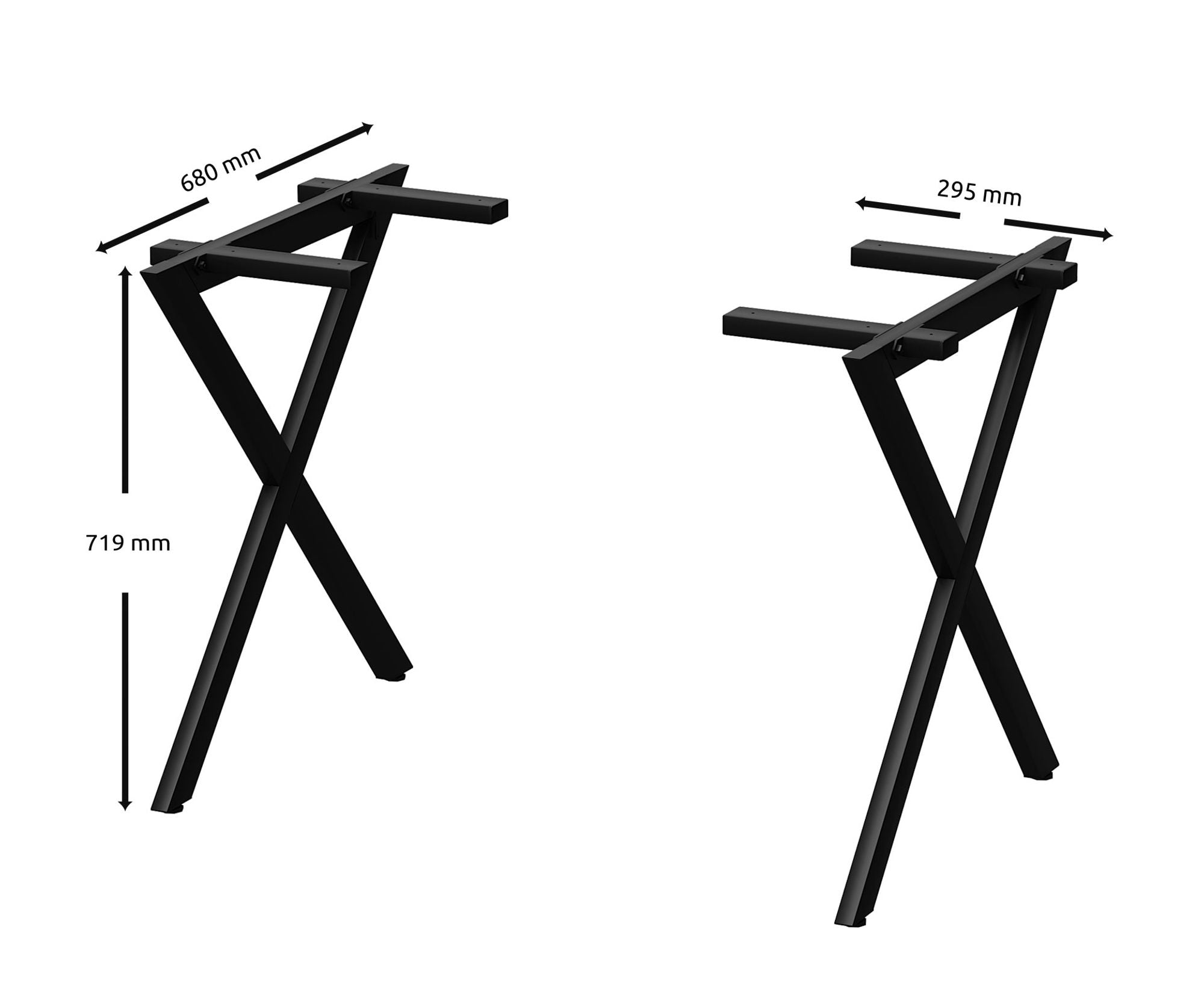 Tisch mit Tischplatte 160 x 80 cm ohne Baumkante aus massiver Eiche mit Aufdopplung am Rand - verschiedene Tischbeine zur Auswahl