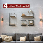 Wandregal mit Rahmen MDF Sonoma High
