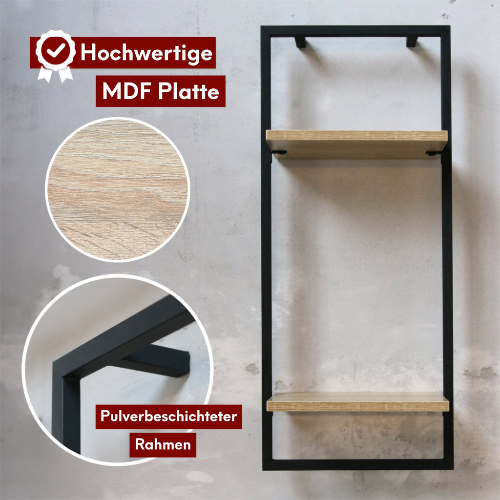 Wandregal mit Rahmen MDF Sonoma