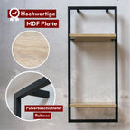 Wandregal mit Rahmen MDF Sonoma High