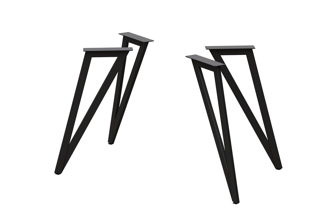 Dreieck Tischgestell Tischbeine Metall schwarz – Set aus 4 Füßen