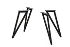 Dreieck Tischgestell Tischbeine Metall schwarz – Set aus 4 Füßen