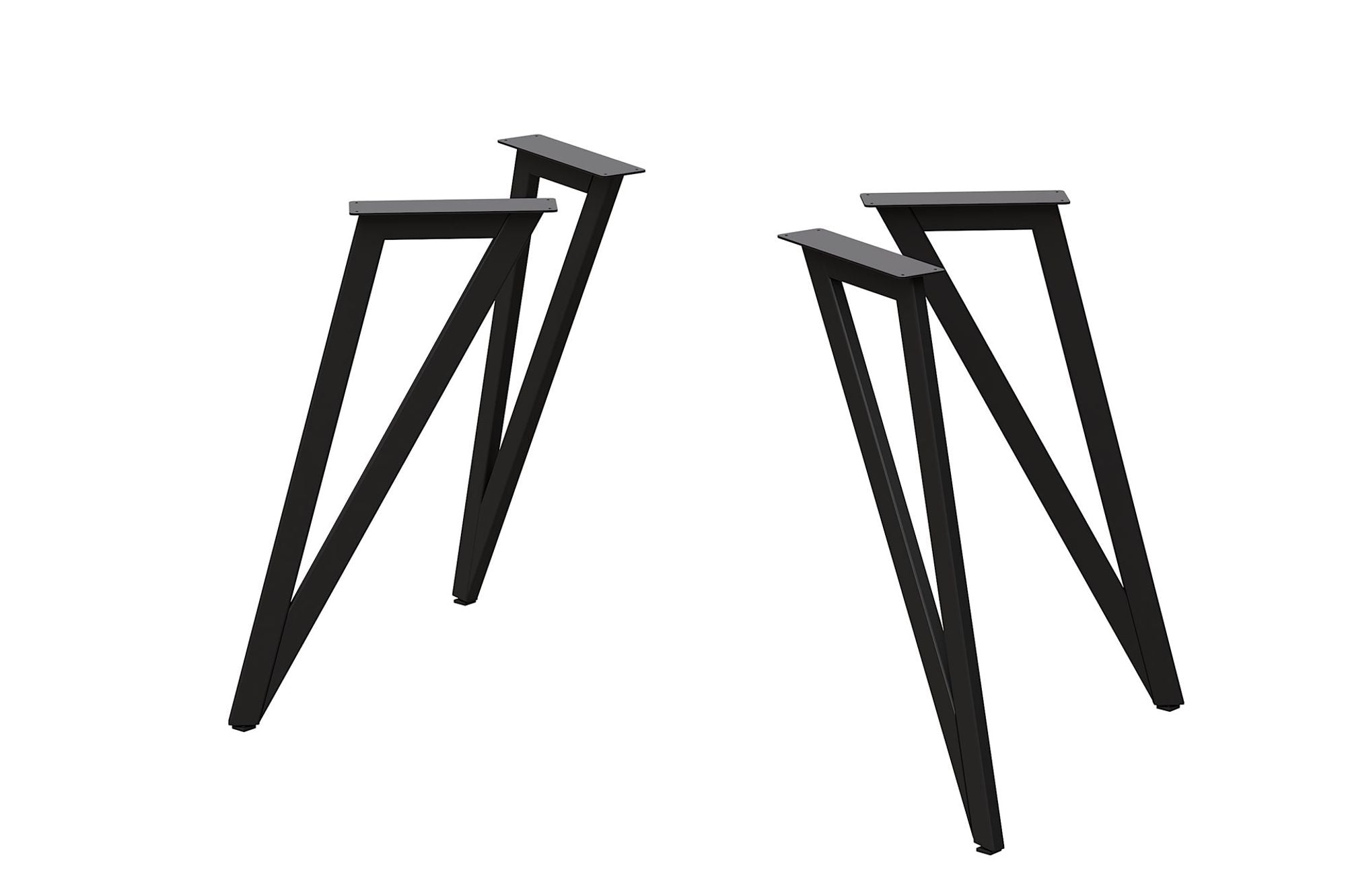 Dreieck Tischgestell Tischbeine Metall schwarz – Set aus 4 Füßen