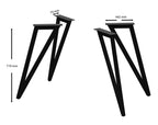 Dreieck Tischgestell Tischbeine Metall schwarz – Set aus 4 Füßen