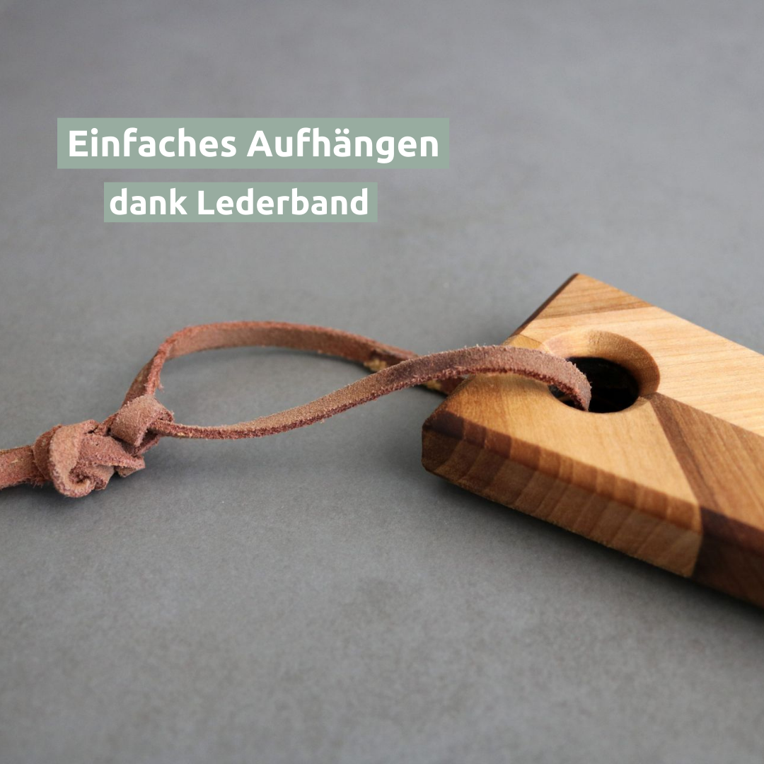 Rundes Schneidebrett | Servierbrett Birke HerringboneHell