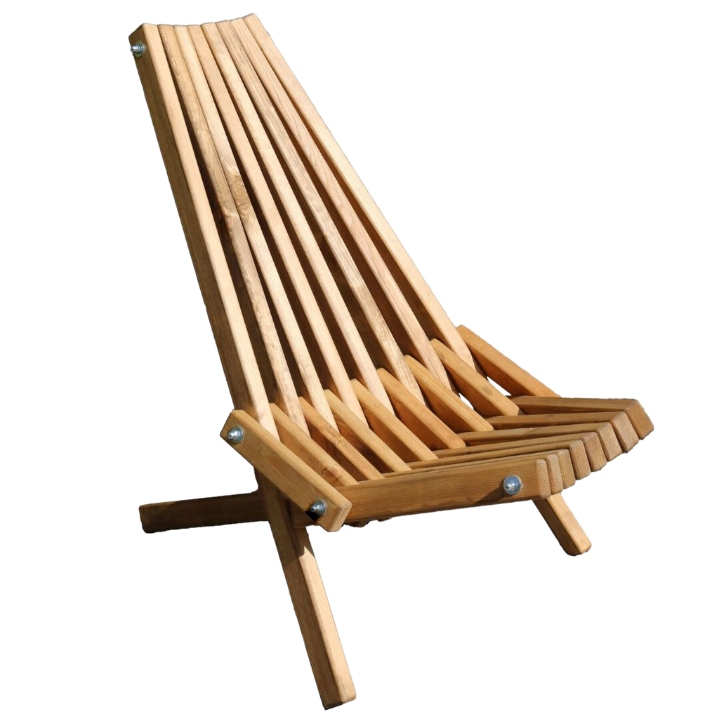 Skandinavische Gartenmöbel aus KieferSet 2x Liegestuhl 1x Tisch