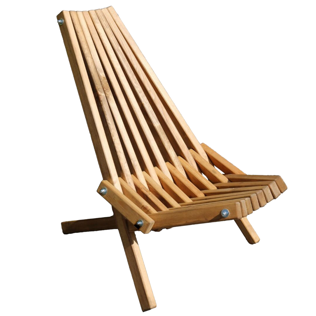 Skandinavische Gartenmöbel aus KieferSet 2x Liegestuhl 1x Tisch