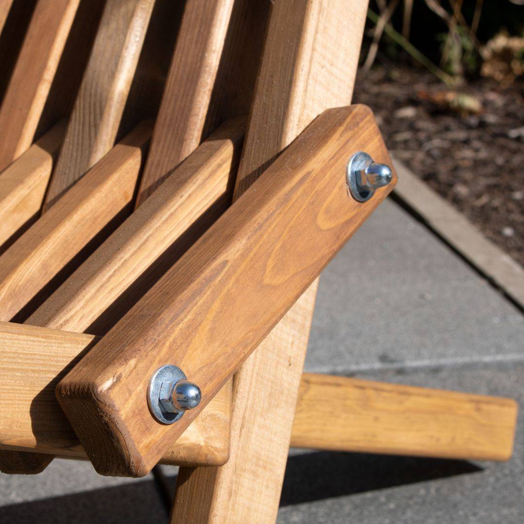 Skandinavische Gartenmöbel aus KieferSet 2x Liegestuhl 1x Tisch
