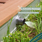 Bodendusche Gartendusche, eckig, mit Teak-Oberfläche