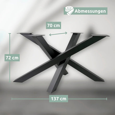 Tiempo Spider Tischgestell Mittelfuß aus Metall schwarz