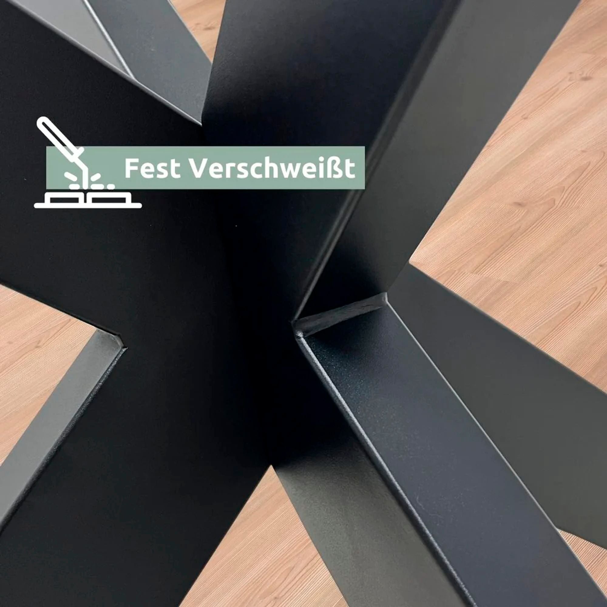 Hora Spider Round Tischgestell Mittelfuß aus Metall schwarz