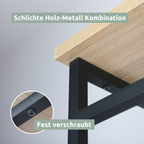 Garderobe Sonoma Eiche - inkl. 3 Kleiderbügel aus Metall - Schwarz