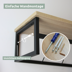 Garderobe Sonoma Eiche - inkl. 3 Kleiderbügel aus Metall - Schwarz