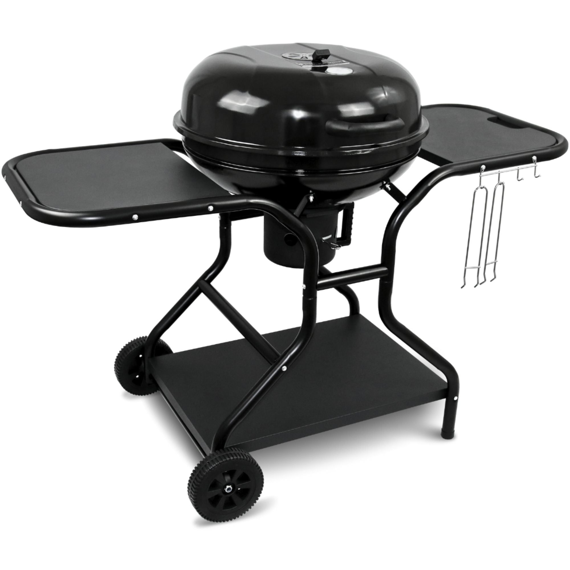 BBQ Kugelgrill mit zwei Ablagen und Grillhandschuhen