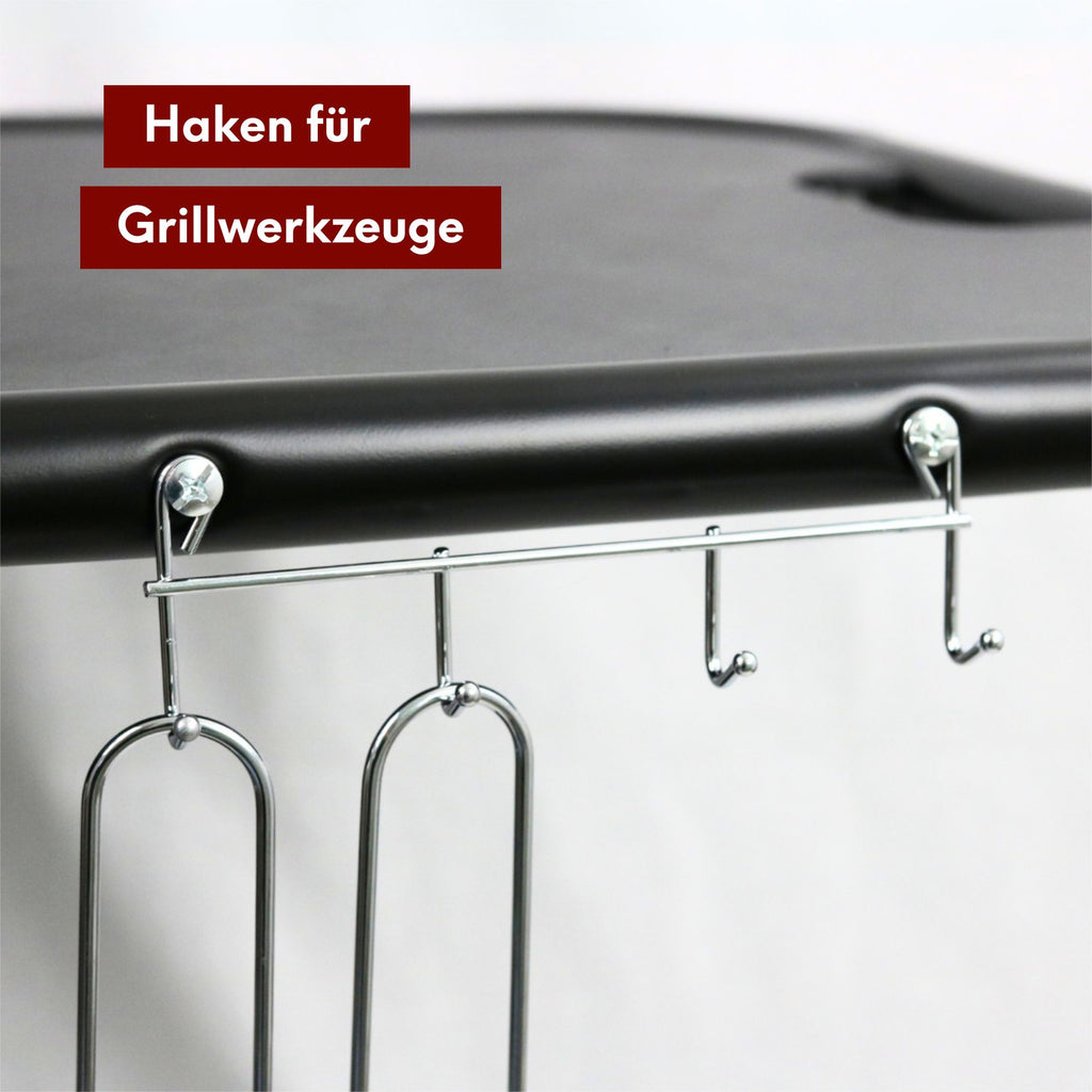 BBQ Kugelgrill mit zwei Ablagen und Grillhandschuhen