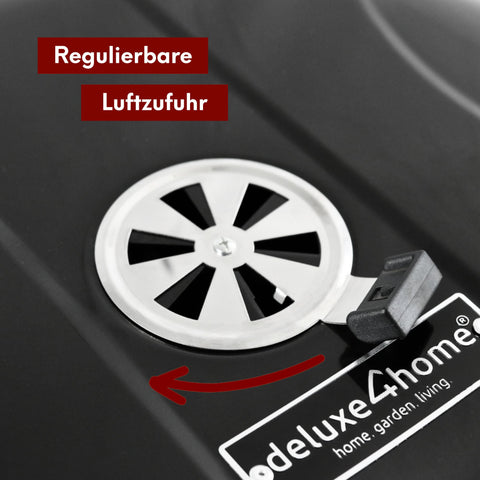 BBQ Kugelgrill mit zwei Ablagen und Grillhandschuhen