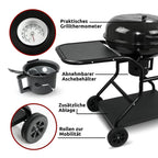 BBQ Kugelgrill mit zwei Ablagen und Grillhandschuhen