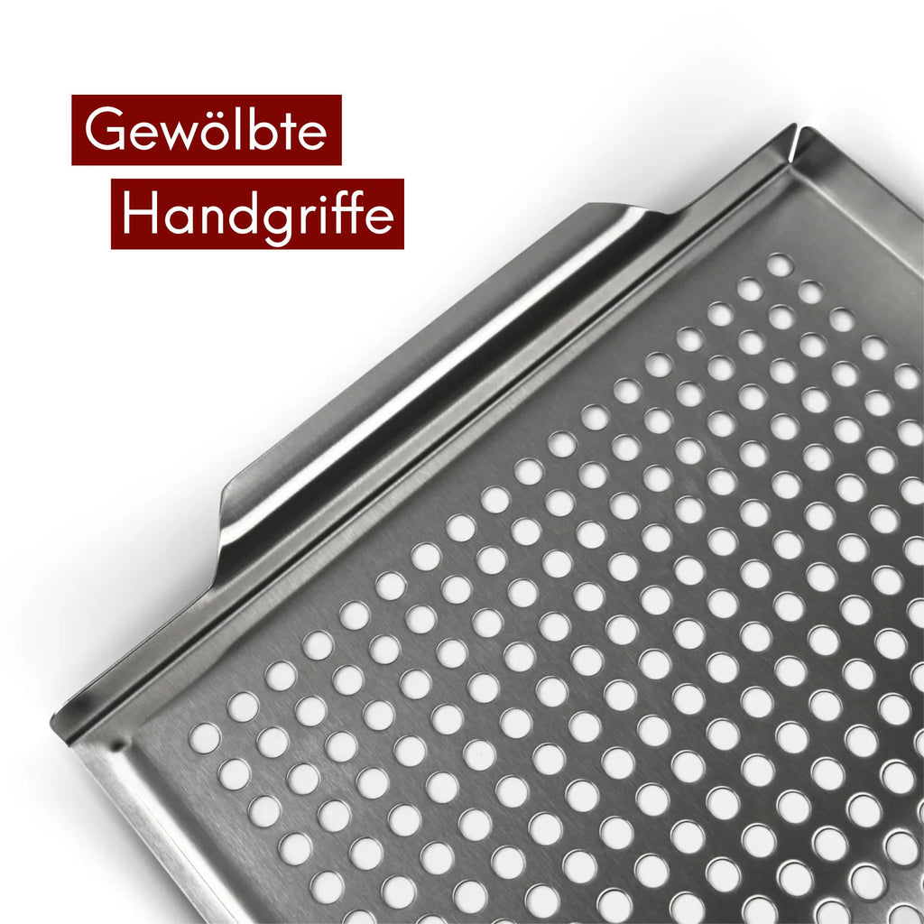 Grillschale Edelstahl 40x30 cm