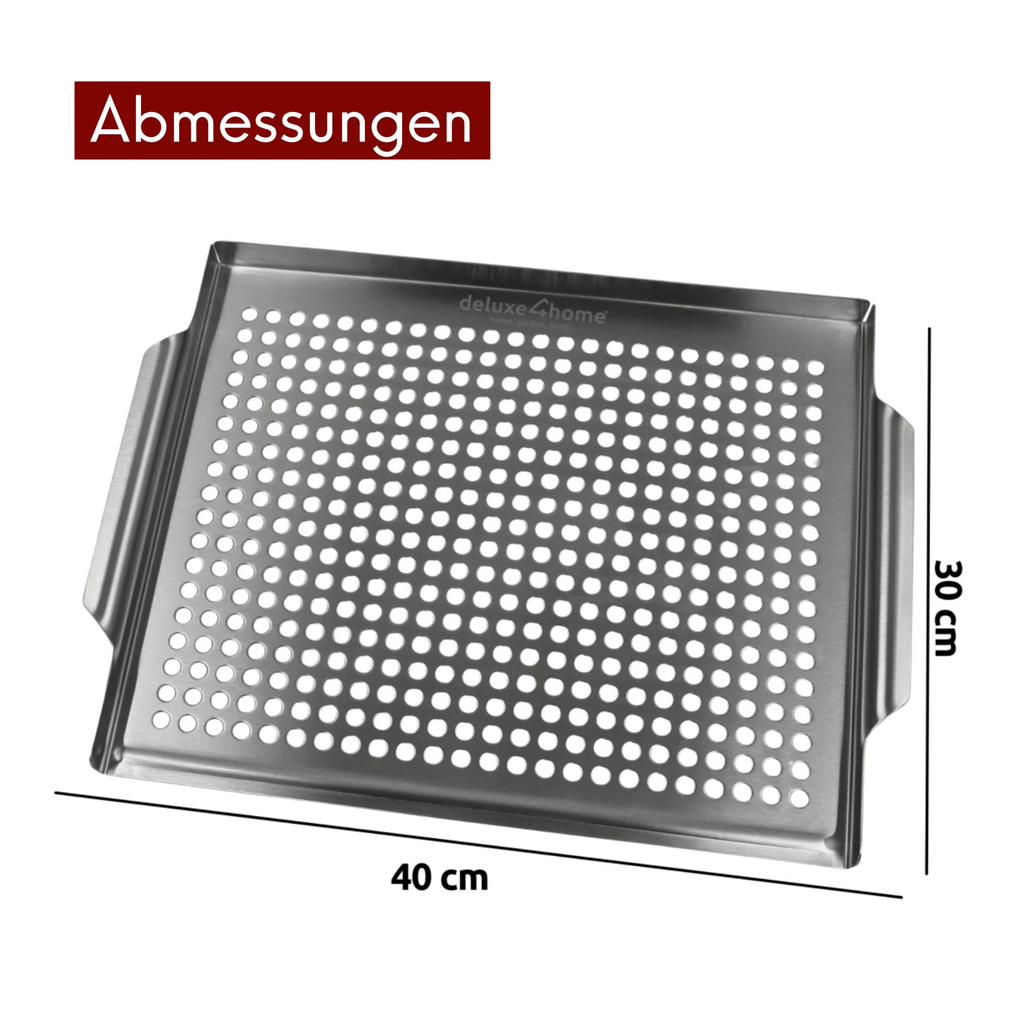 Grillschale Edelstahl 40x30 cm