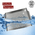 Grillschale Edelstahl 40x30 cm