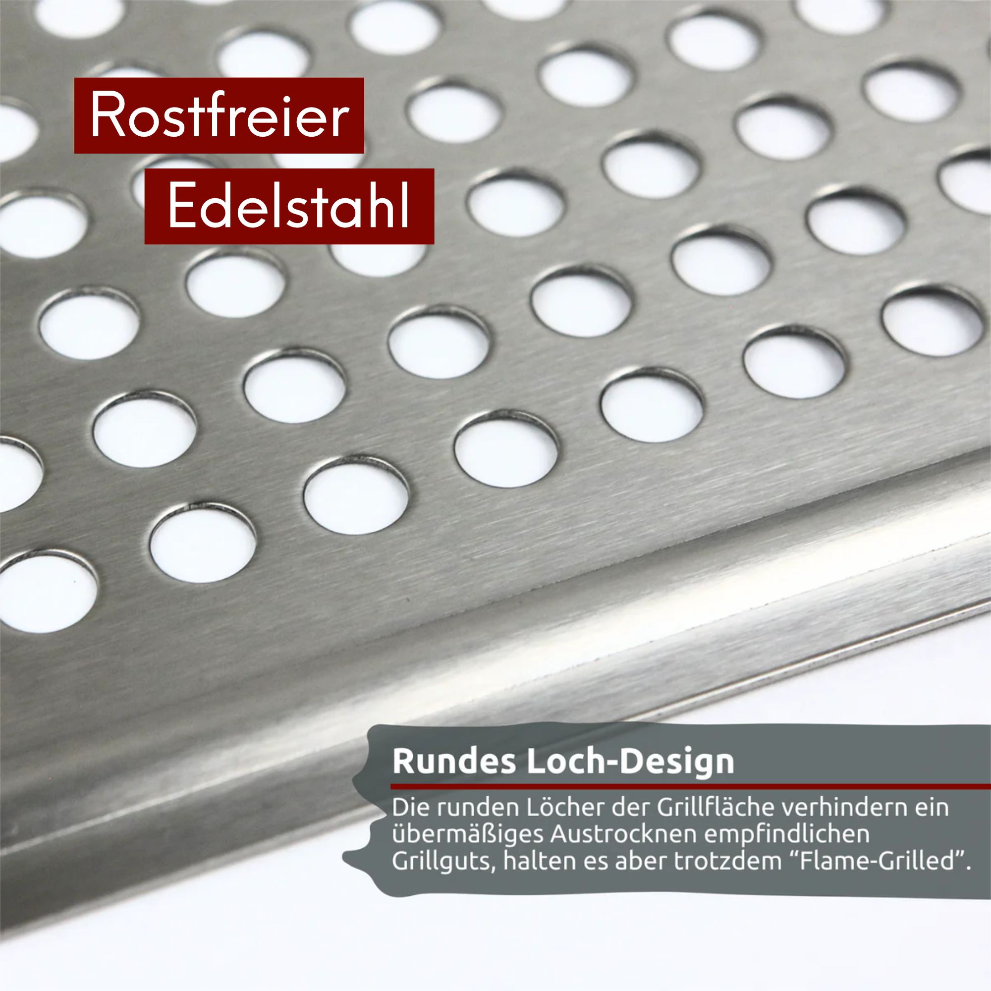 Grillschale Edelstahl 40x30 cm