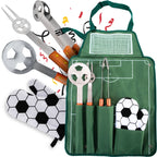 Grillset: Grillgabel, Grillzange, Grillwender und Grillhandschuh