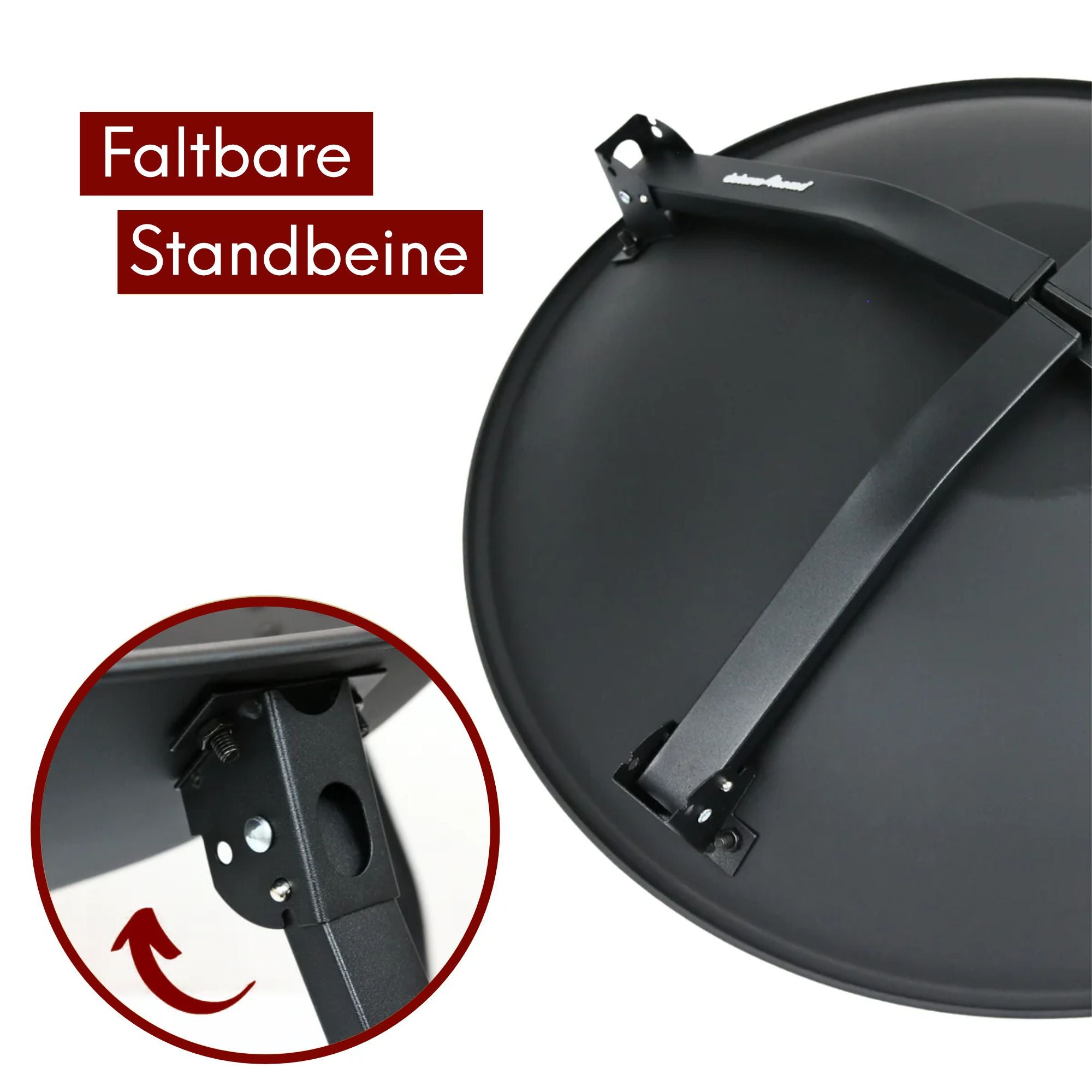 kalb | XL Feuerschale, hitzebeständig, 2-in-1 Outdoor-Feuerstelle, inkl. Funkenschutzdeckel, Grillrost, Kohlerost, Schürhaken, robustes Metall