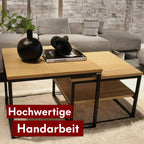 2er-Set Couchtisch aus Eiche