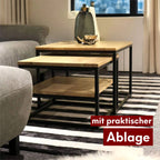 2er-Set Couchtisch aus Eiche