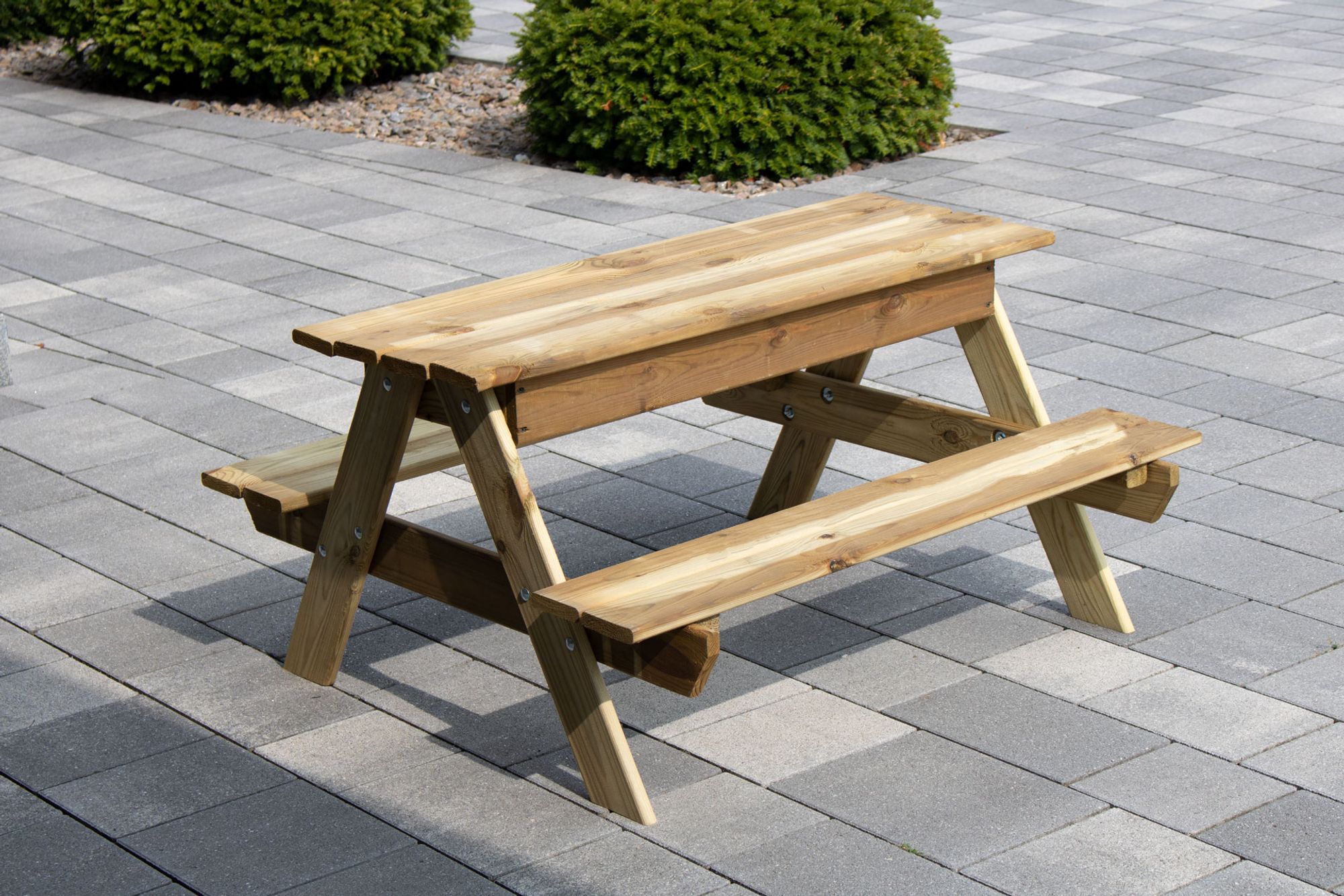 kalb | Kinder Picknicktisch Waldsee 100 x  40 x 93 x cm Gartenmöbel Bank & Tisch Massiv Echtholz KIDS