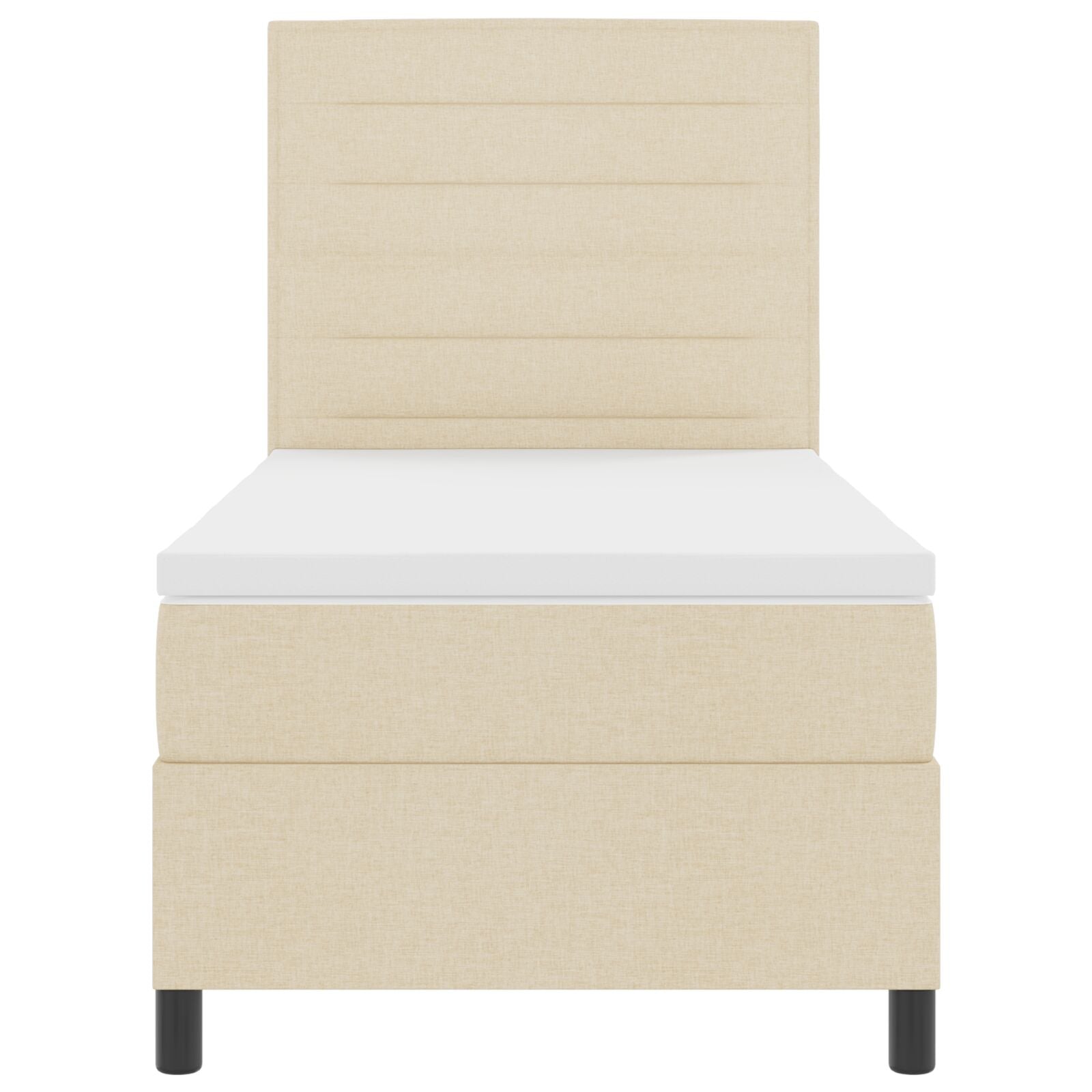 Beige Boxspringbett mit Matratze 80x200 cm