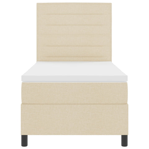 Beige Boxspringbett mit Matratze 80x200 cm