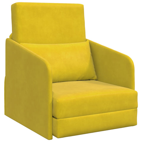Boden Schlafsofa 2-in-1 Gelb 65x80x83 cm Samt