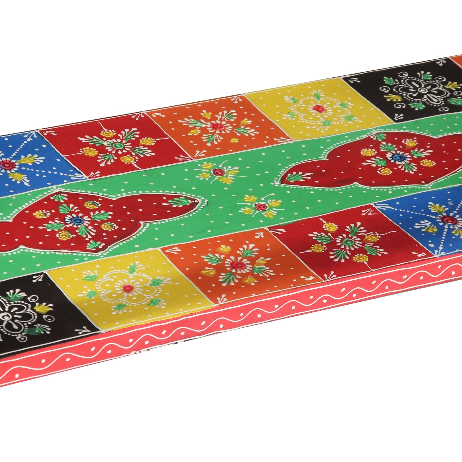 Konsolentisch bunt 100x30x75 cm aus Massivholz Mango