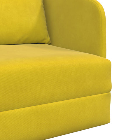 Boden Schlafsofa 2-in-1 Gelb 65x80x83 cm Samt