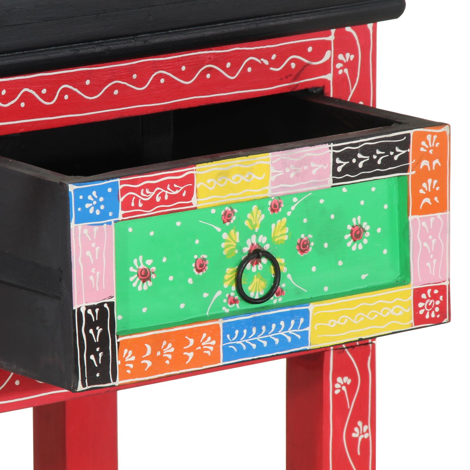 Konsolentisch bunt 100x30x75 cm aus Massivholz Mango
